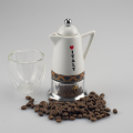 Cafetière italienne – Originale – Cafetière italienne en porcelaine et aluminium - pour 1 tasse - Mini 1 Cup - Design 6