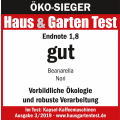 Bewertung: Gut, Endnote 1.8, Öko-Sieger – Vorbildliche Ökologie und robuste Verarbeitung bei beanarella Kaffeemaschinen