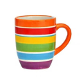 Mug en céramique coloré avec motif à rayures stylé, 250ml, Design 1, idéal pour les intérieurs modernes.

