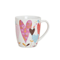 Tasse - Herzdekor - aus Porzellan - 300ml - Design 3