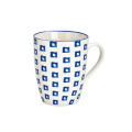 Mug Art Moderne en porcelaine, 320ml, orné d'accents bleus – idéal pour les amateurs de café avec un sens du style.

