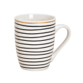 Tasse en porcelaine moderne avec motif à rayures, 340ml – parfaite pour les amateurs de café et de thé qui apprécient le style.



