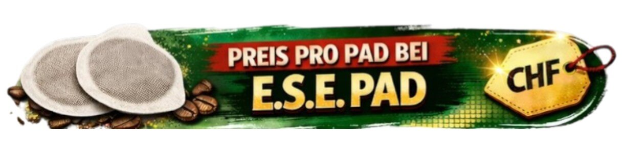 Preis pro Pad bei ESE – ESE Pads mit Kaffeebohnen