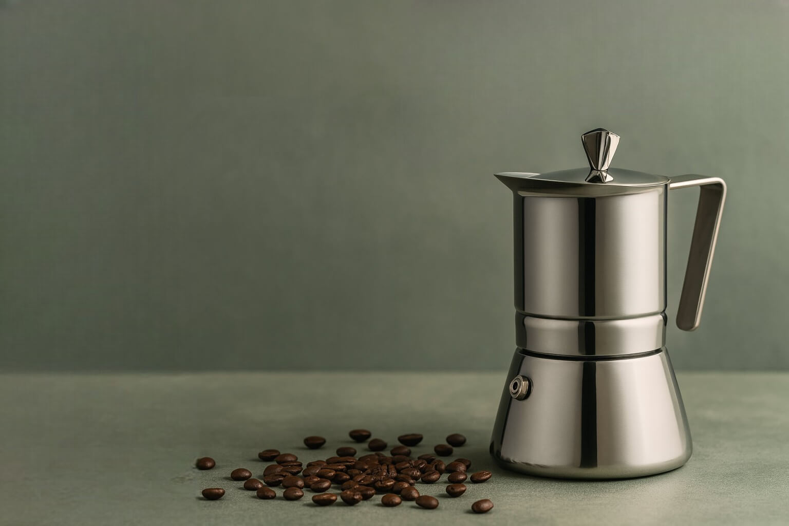 Espressokocher aus Edelstahl