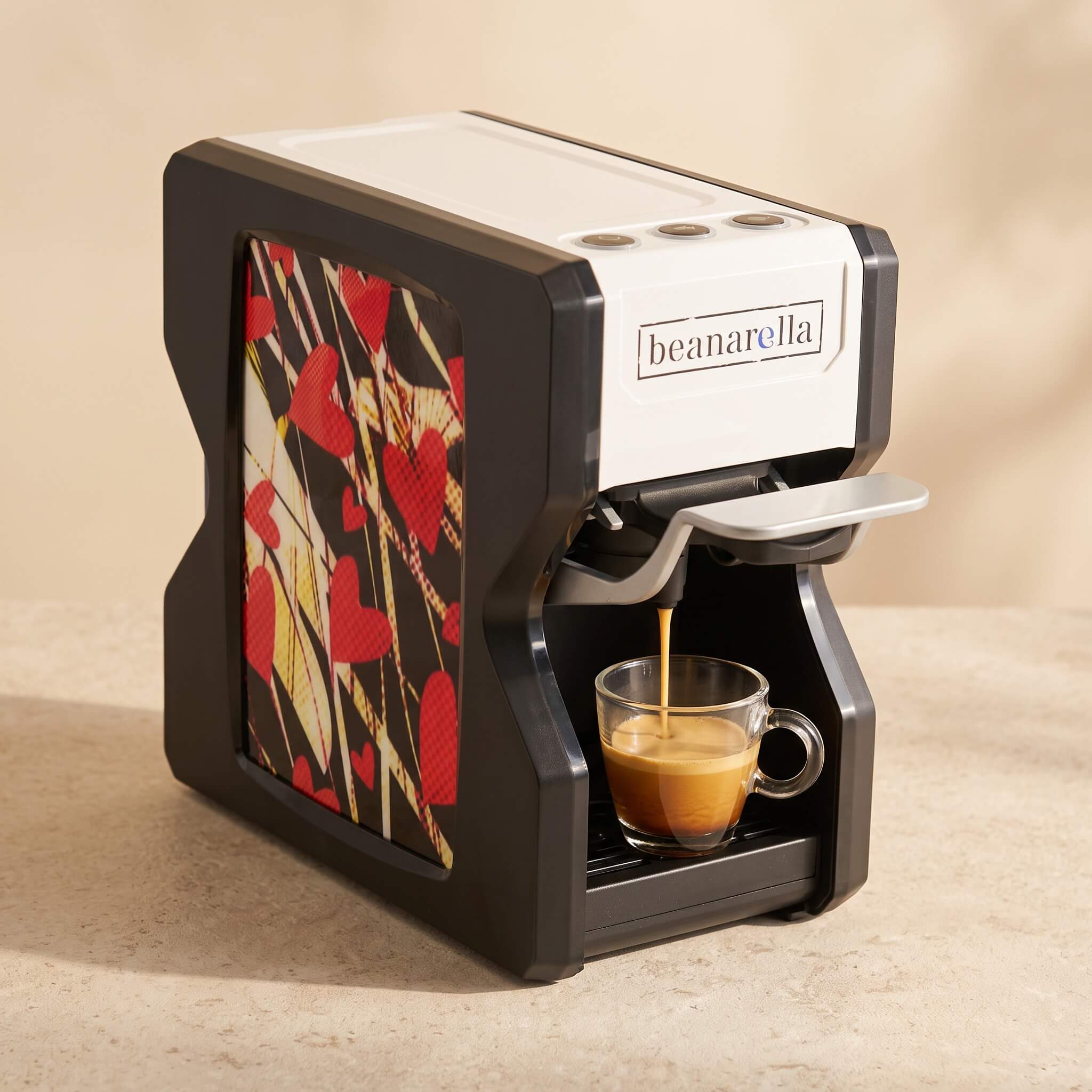 Machine à café à capsules Nori Coup de Cœur Blanc-Noir