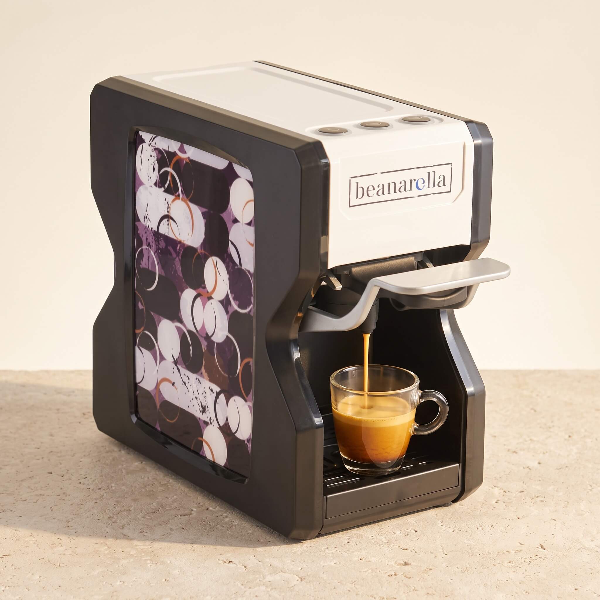 Machine à café à capsules Nori Rétro Blanc-Noir